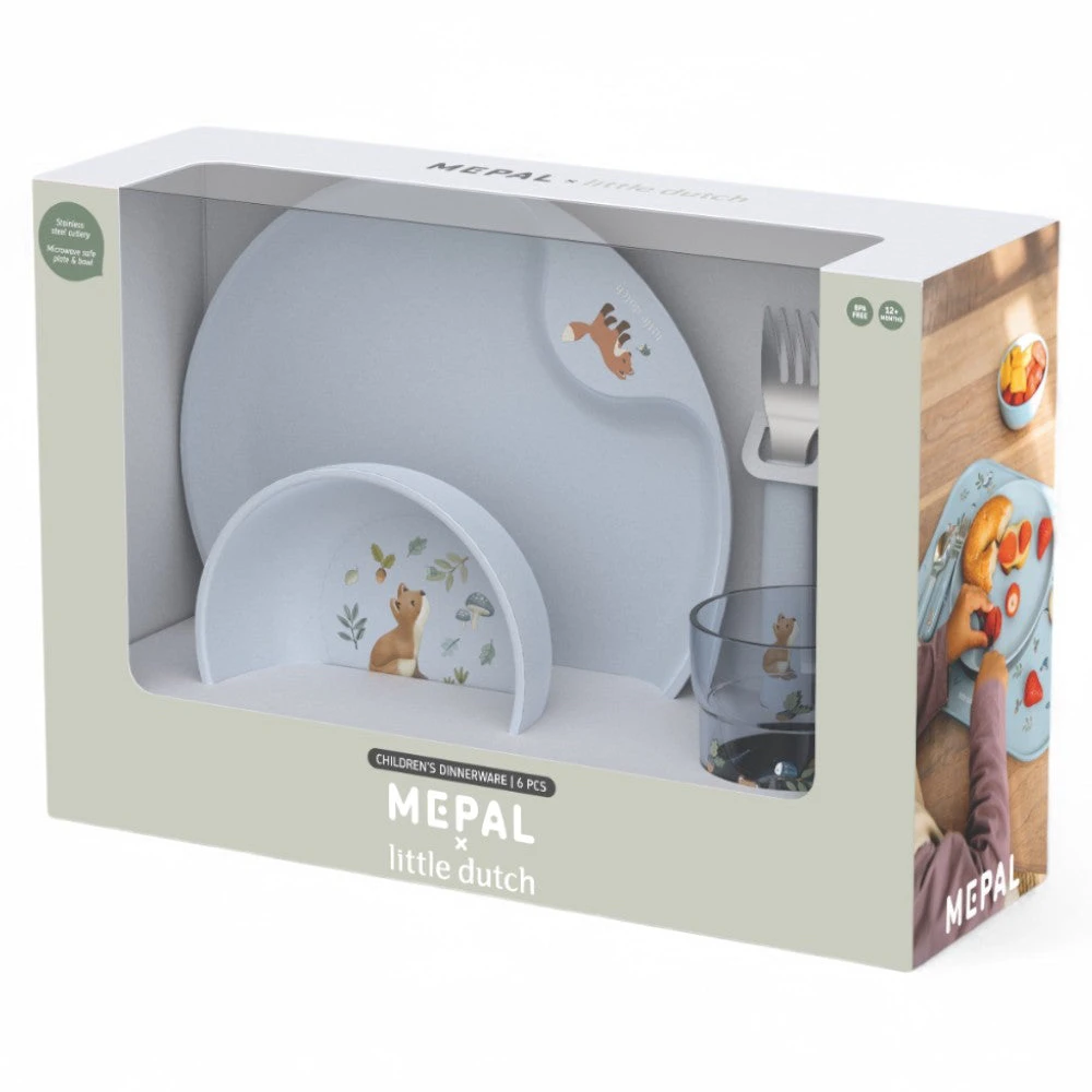 Little Dutch Σετ Φαγητού από Πλαστικό Γαλάζιο 6τμχ - Image 2