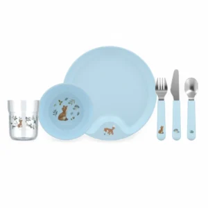 Little Dutch Σετ Φαγητού από Πλαστικό Γαλάζιο 6τμχ