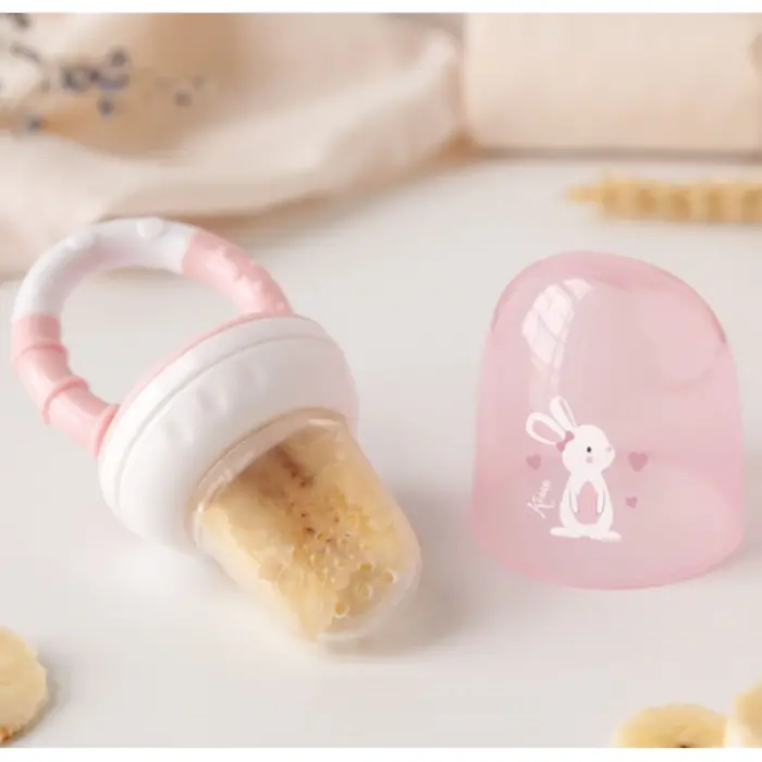 Τροφοδότης Φαγητού Σιλικόνης Rabbit Pink 6+Μ - Image 4