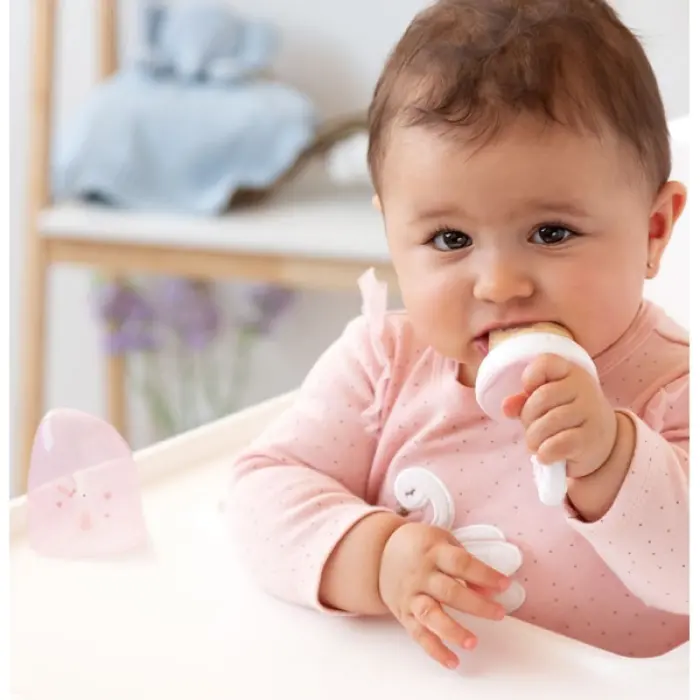 Τροφοδότης Φαγητού Σιλικόνης Rabbit Pink 6+Μ - Image 3