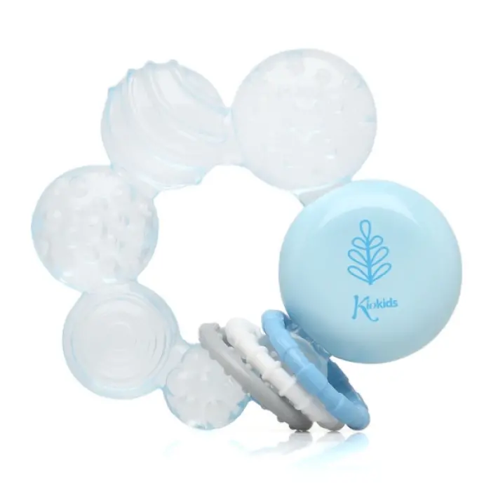 Μασητικός Κρίκος Οδοντοφυϊας Με Νερό Από Σιλικόνη Μπλε - (5500)