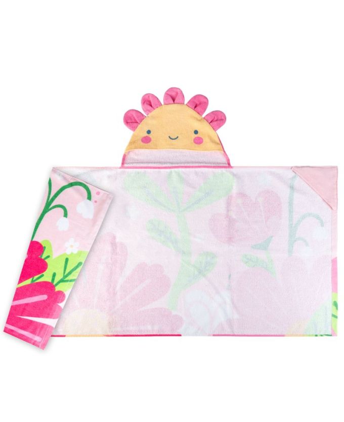 Πετσέτα θαλάσσης με κουκούλα Flower – Stephen Joseph - Image 2