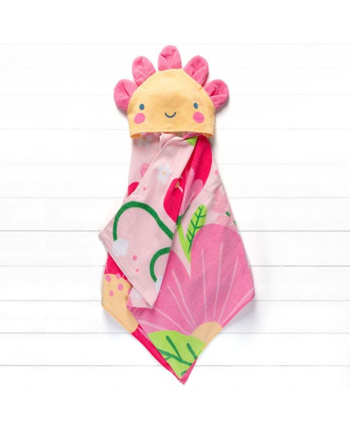 Πετσέτα θαλάσσης με κουκούλα Flower – Stephen Joseph - Image 4