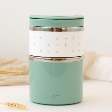 Βρεφικό Θερμοδοχείο Φαγητού με 2 Θαλάμους Μέντα 930ml