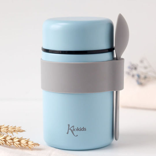 Βρεφικό Θερμός Φαγητού 500ml + Κουτάλι Kiokids Γαλάζιο 3597 - Image 2