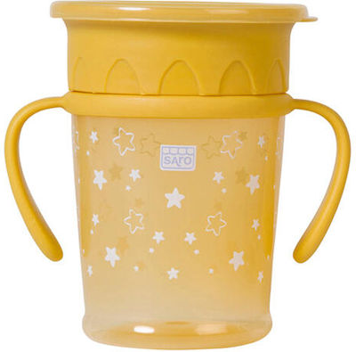 Saro Παιδικό Ποτηράκι από Πλαστικό Κίτρινο 225ml για 6m+ 51444