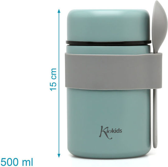 Βρεφικό Θερμός Φαγητού 500ml + Κουτάλι Kiokids Μέντα 3722 - Image 3