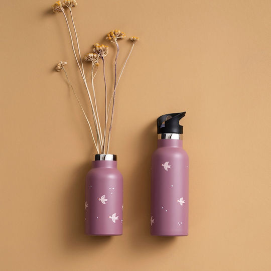 Fresk Swallow Παιδικό Παγούρι Θερμός Ανοξείδωτο με Καλαμάκι Ροζ 350ml (FR-FD300-15) - Image 3