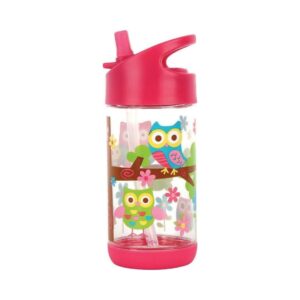 Stephen Joseph Πλαστικό Παγούρι με Καλαμάκι Flip Top Owl 355ml SJ112276