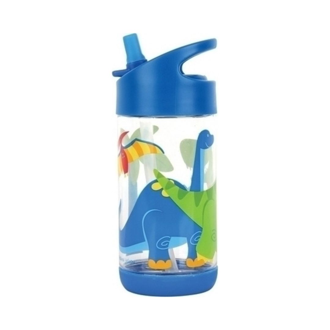 Stephen Joseph Πλαστικό Παγούρι με Καλαμάκι Flip Top Dino 355ml SJ112259