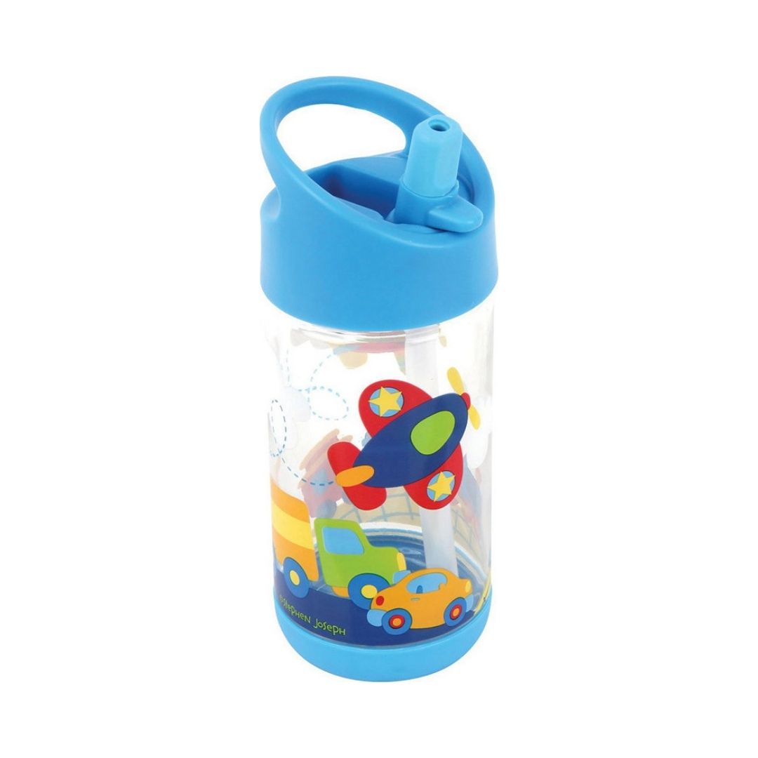 Stephen Joseph Πλαστικό Παγούρι με Καλαμάκι Flip Top Transportation 355ml SJ112262 - Image 2