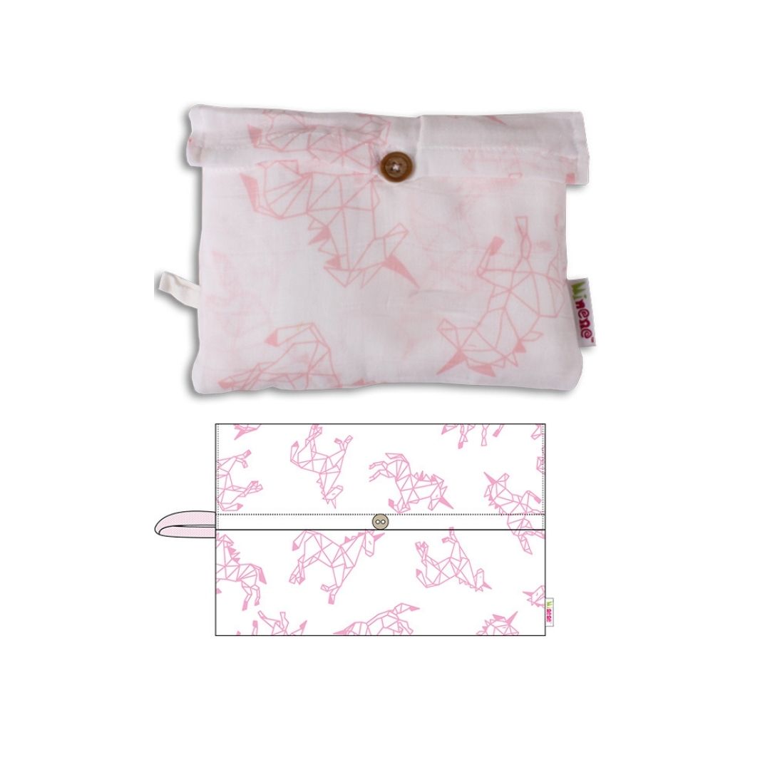 Minene Πάνα Αγκαλιάς Μουσελίνα Pink Unicorns 100x120cm MN21300