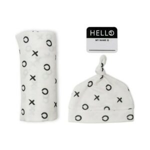 Lulujo Σετ Δώρου για Μωρά Hello World Hugs & Kisses για 0-4 μηνών 2τμχ (LJ642)