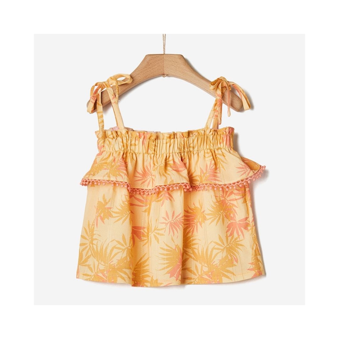 YELL-OH!: Αμάνικη Μπλούζα Κίτρινη Palm 41070464034