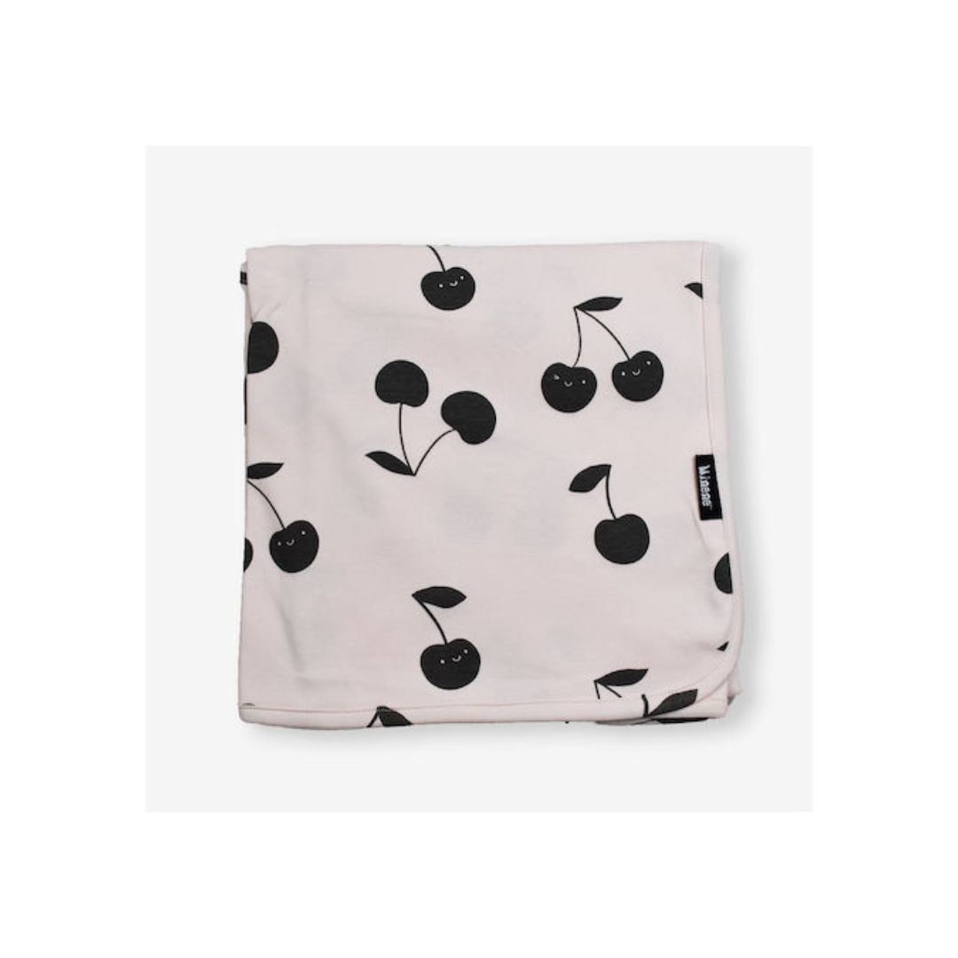 Minene Κουβέρτα Αγκαλιάς & Λίκνου Cherry Βαμβακερή Ροζ 80x80cm 11130002410OS