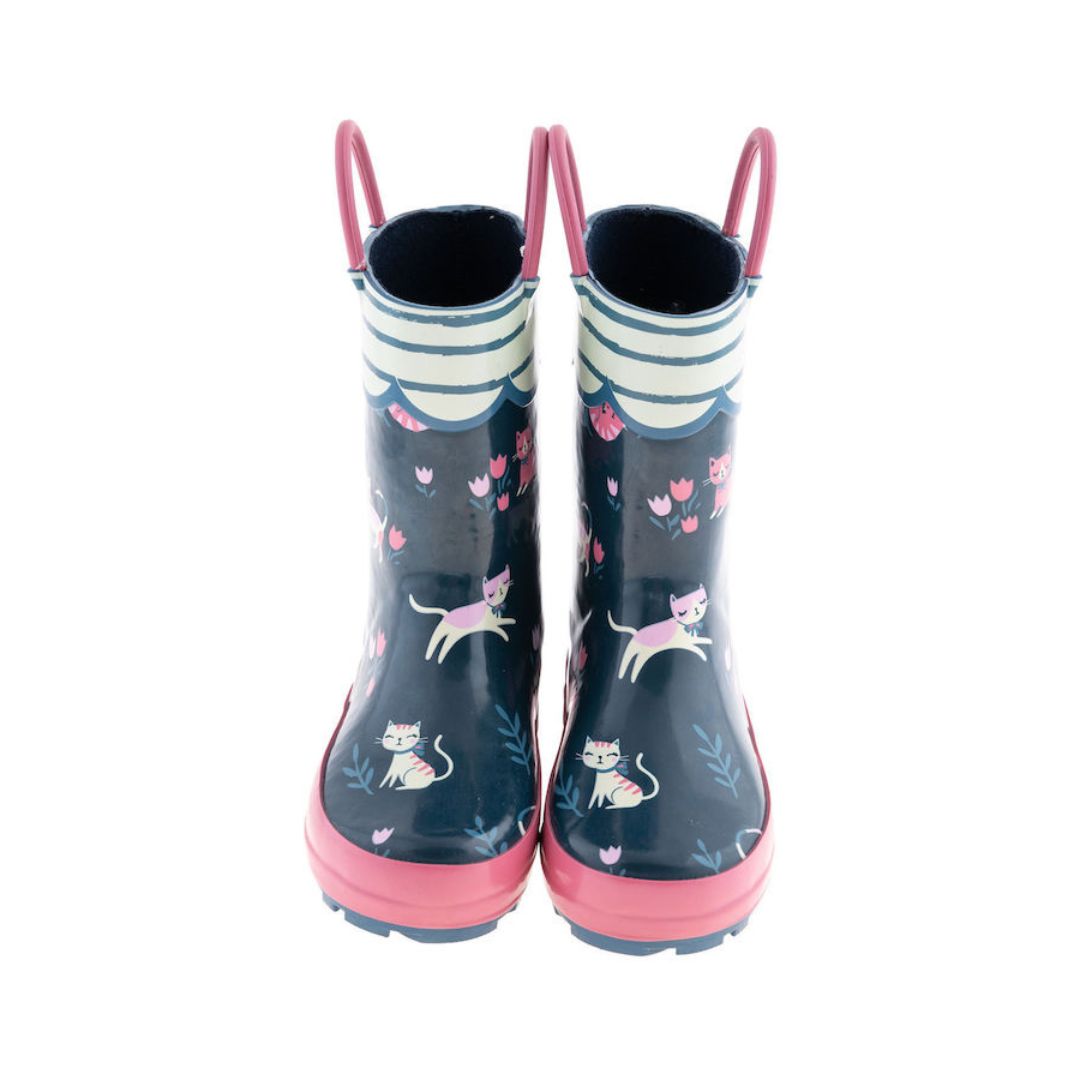 Stephen Joseph Παιδικές Γαλότσες Μπλε Cats SJ880108 - Image 2