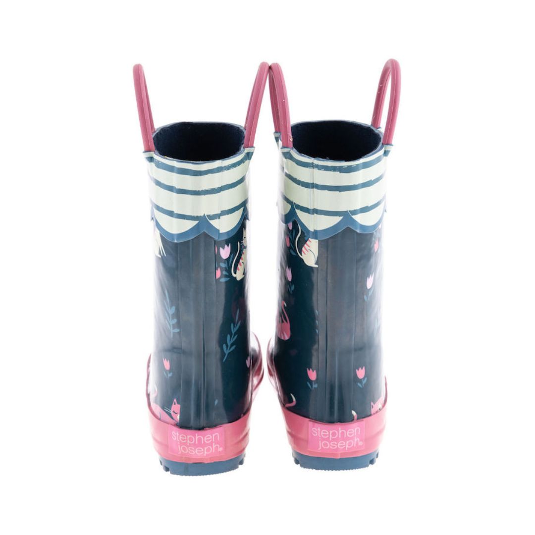 Stephen Joseph Παιδικές Γαλότσες Μπλε Cats SJ880108 - Image 3