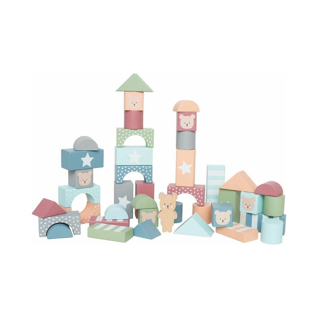 Jabadabado: Ξύλινα Τουβλάκια (Σετ 50τμχ) Teddy JB-W7196