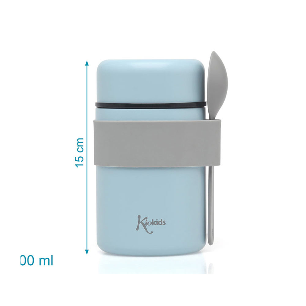 Βρεφικό Θερμός Φαγητού 500ml + Κουτάλι Kiokids Γαλάζιο 3597 - Image 4