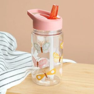 Παγούρι 450ml Με Καλαμάκι Α Little Lovely Company Butterflies DBBUPI43