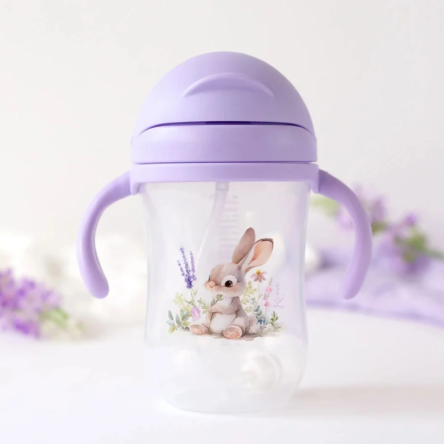Παγούρι Με Καλαμάκι 300ml Kiokids Lavender Bunny 5370