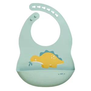 Σαλιάρα Σιλικόνης 4+ Μηνών Saro Dinos Mint 16623