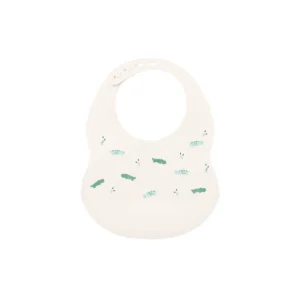 Σαλιάρα Σιλικόνης Nattou Silicon Λευκό N876421