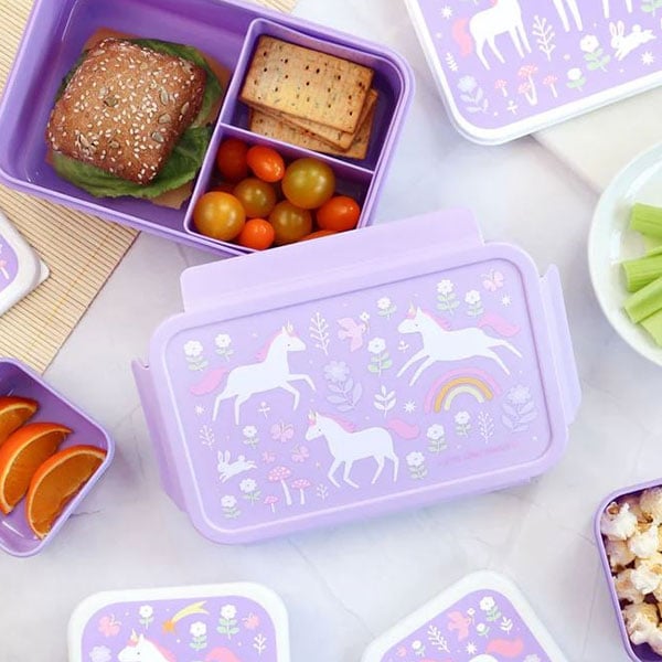 Φαγητοδοχείο Με Χωρίσματα 1.2lt (22x14.5x7) Α Little Lovely Company Unicorn Dreams BBUDPU70 - Image 4