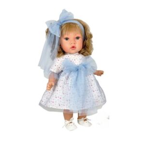 Nines D'Onil: Παιδική κούκλα Susette με μπλε φιόγκο - 45 εκ.