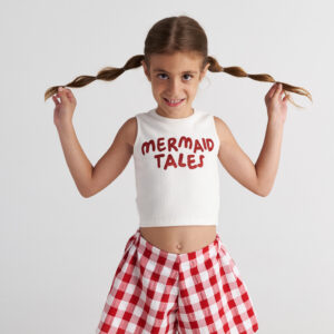 Two in a castle - Παιδικό Σετ Κορίτσι May Picnic με Αμάνικο Τοπ & Vichy Σορτς (T7043)