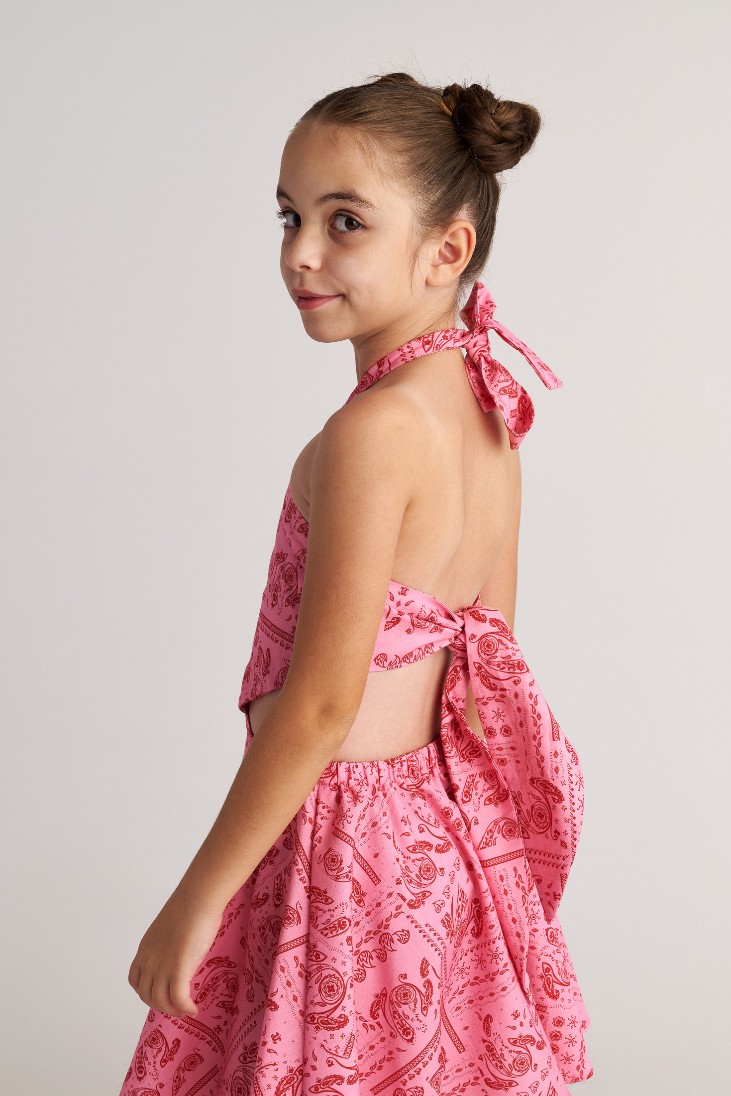 Two in a Castle – Παιδικό Φόρεμα Bandana Scarf Στυλ Bandana (T7072) - Image 2