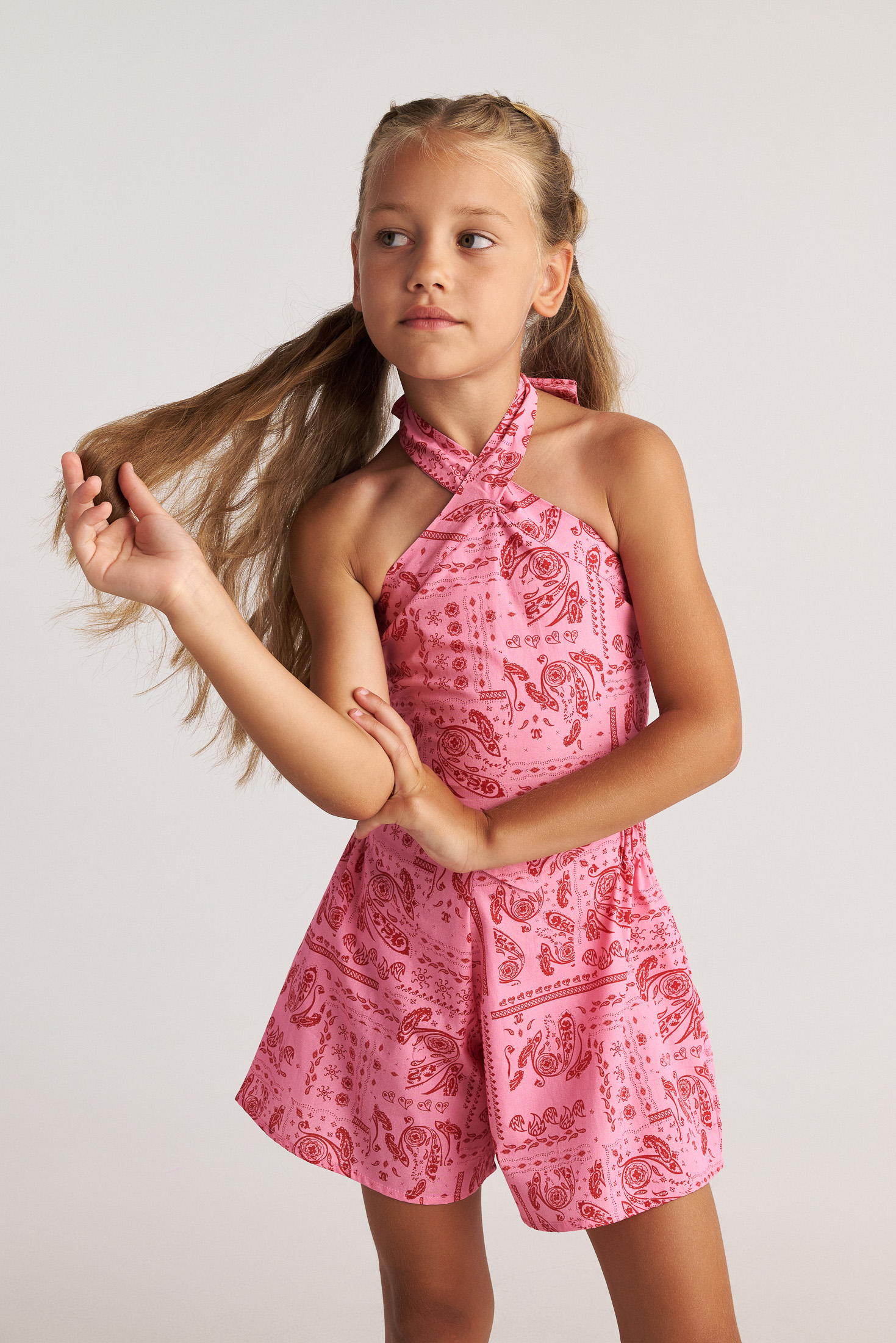 Two in a castle - Παιδικό Σετ Bandana Two in a Castle – Τοπ με Μαντήλι & Σορτς (T7073)