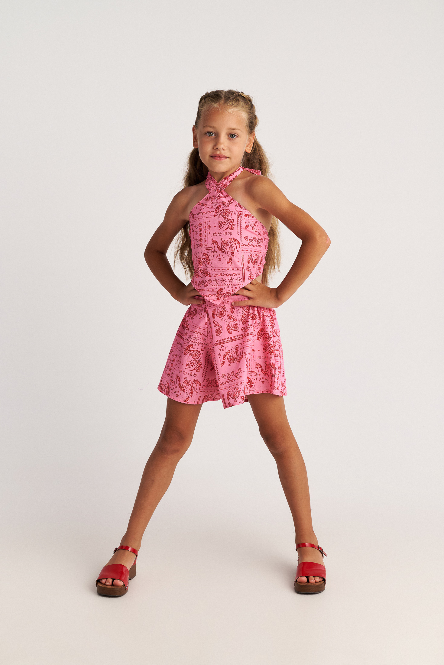 Two in a castle - Παιδικό Σετ Bandana Two in a Castle – Τοπ με Μαντήλι & Σορτς (T7073) - Image 3