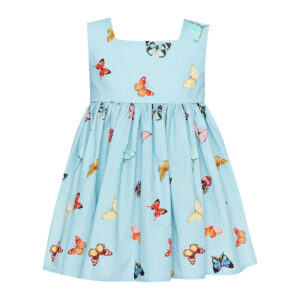 Two in a Castle – Βρεφικό Φόρεμα Σιέλ με Πεταλούδες Butterfly Sky Princess (T7107)