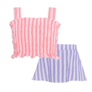 Two in a Castle - Βρεφικό Σετ Λαμπερό Ριγέ (T7123)