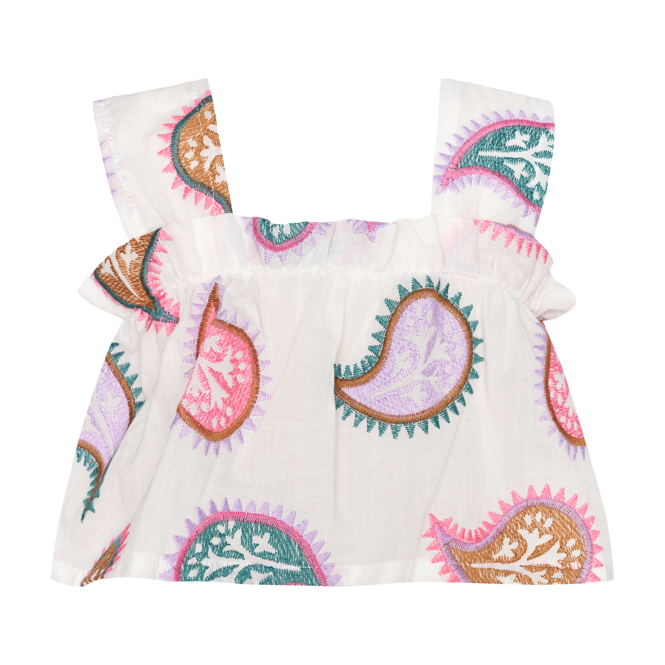 Two in a castle - Σετ Βρεφικό Radiant με Κεντημένο Τοπ & Σορτσάκι με Ρίγες (T7124) - Image 2