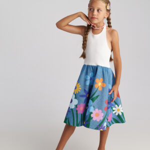 Two in a castle - Παιδικό Φλοράλ Φόρεμα Κορίτσι (T7130)