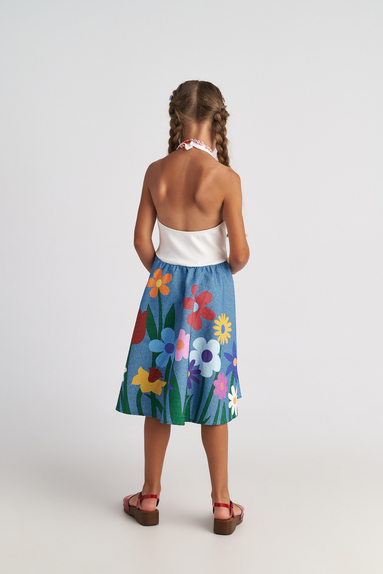 Two in a castle - Παιδικό Φλοράλ Φόρεμα Κορίτσι (T7130) - Image 3