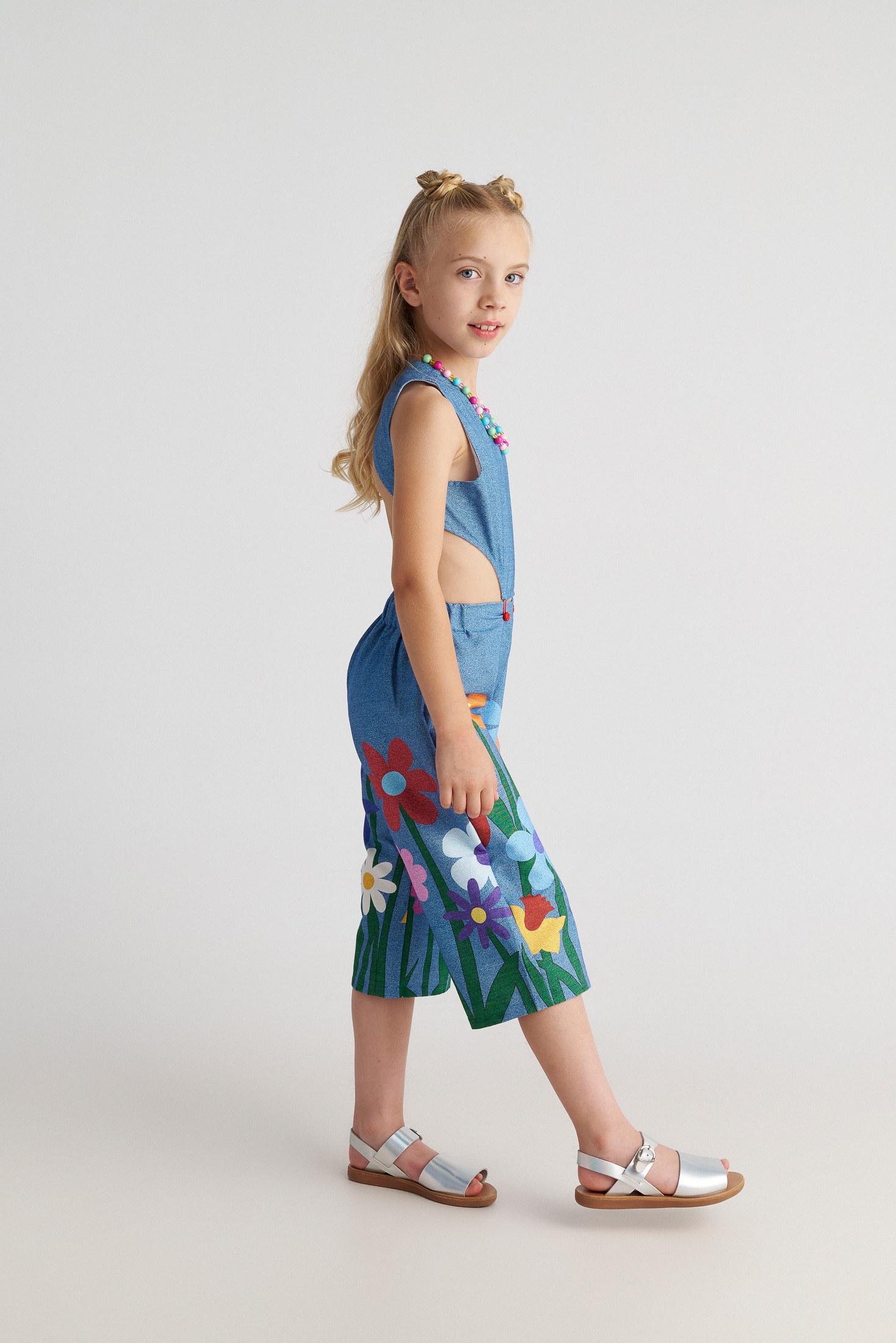 Two in a castle - Παιδική Φόρμα Κορίτσι με Λουλούδια (T7132) - Image 2