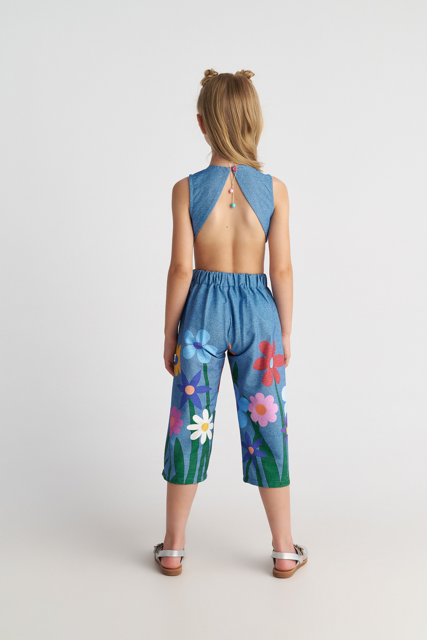 Two in a castle - Παιδική Φόρμα Κορίτσι με Λουλούδια (T7132) - Image 3