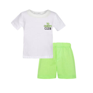 Two in a castle - Βρεφικό Σετ Αγόρι “Chess Neon” – T-shirt “Όνειρο” & Neon Σορτς (T7350)