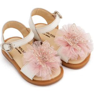 Πέδιλο με Διακοσμητικό Πεταλούδας BW4886 Εκρού-Ροζ