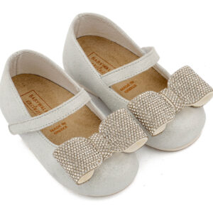 Γοβάκι Μονή Μπαρέτα Διακοσμημένο με Στρας EXC5883 Υπόλευκο