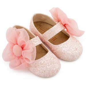 Γοβάκι Μονή Μπαρέτα Διακοσμημένο με Μεγάλο Λουλούδι EXC5899 Ροζ