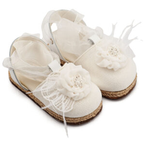 Εσπαντρίγια με Χειροποίητο Διακοσμητικό EXC5905 Λευκό