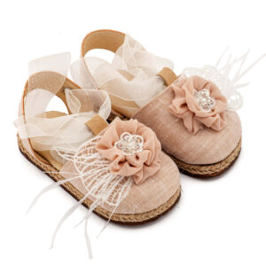 Εσπαντρίγια με Χειροποίητο Διακοσμητικό EXC5905 Εκρού