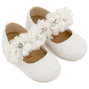 Εσπαντρίγια με Χειροποίητο Διακοσμητικό LU6118 Λευκό