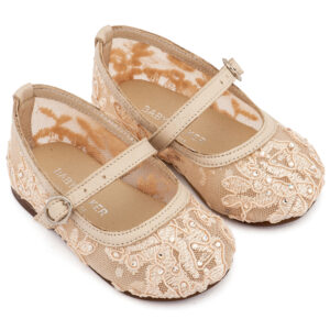 Γοβάκι απο Ύφασμα Φιλντιρέ Δαντέλα LU6128 Μπεζ