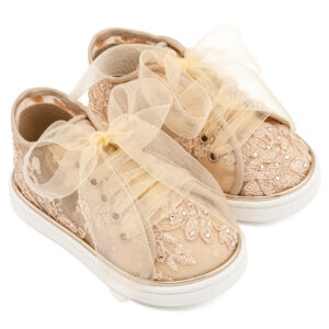 Sneaker απο Ύφασμα Φιλντιρέ Λουλούδια LU6129 Μπεζ