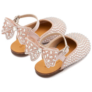 Σαμπό Διακοσμημένο Ολόγυρα με Στρας και Πεταλούδα LU6132 Ροζ